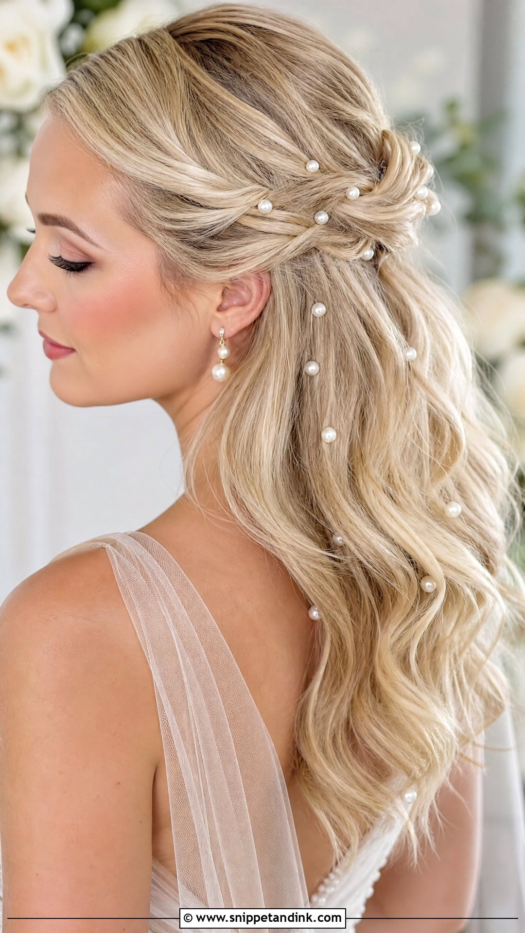 Pearl Wedding Hair - Snippet and Ink - 15 Elegant Hair for Wedding Ideas
