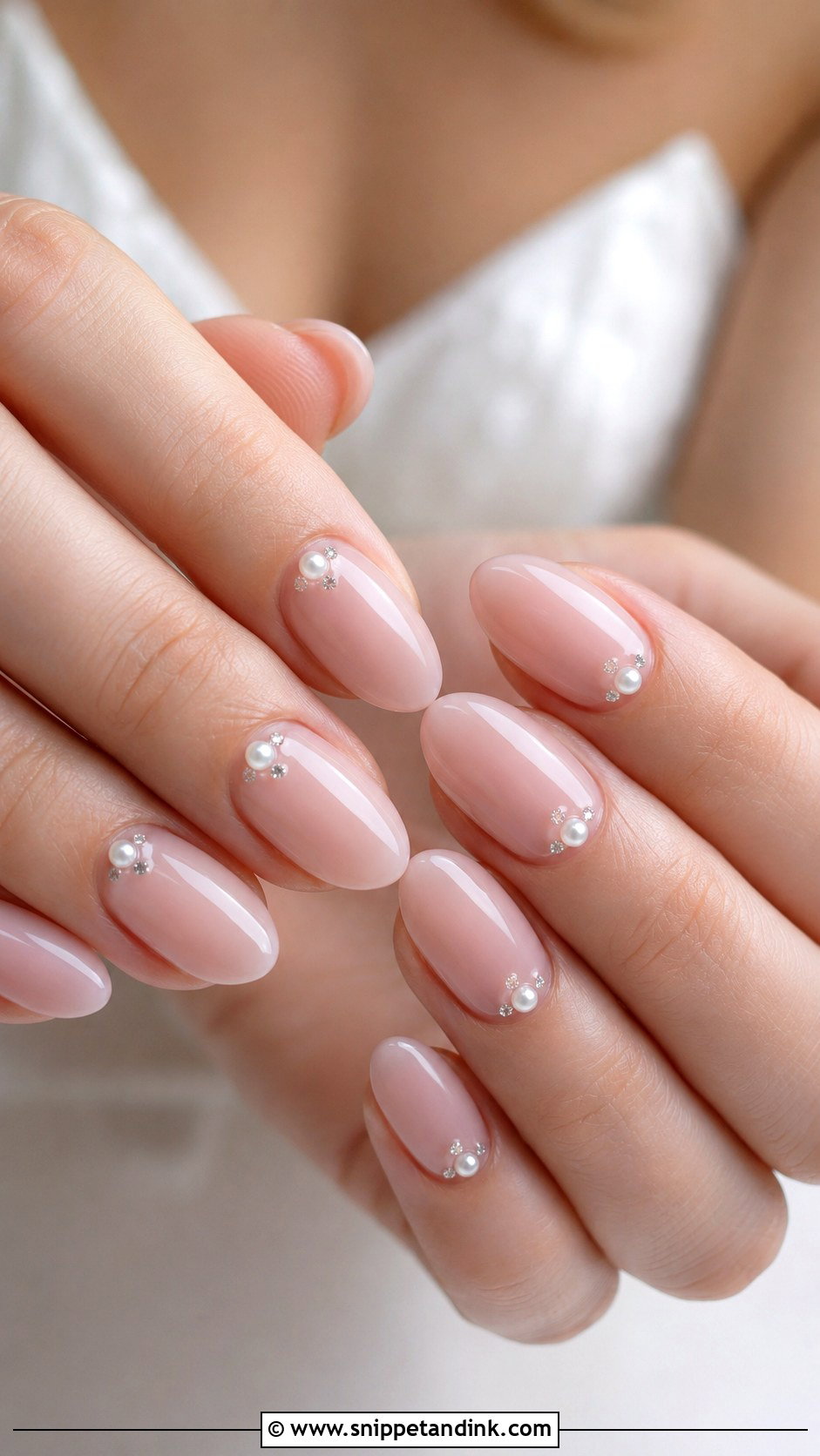 Pearl Wedding Nails - Snippet and Ink - 20 Easy Wedding Nails