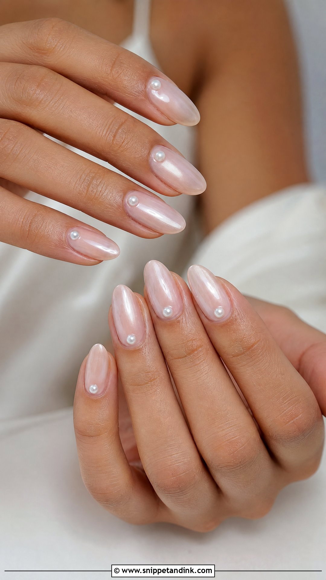 Pearl Wedding Nails - Snippet and Ink - 35 Wedding Nails