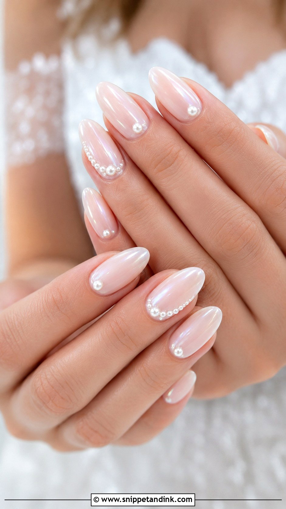 Pearl Wedding Nails - Snippet and Ink - 20 Modern Wedding Nails