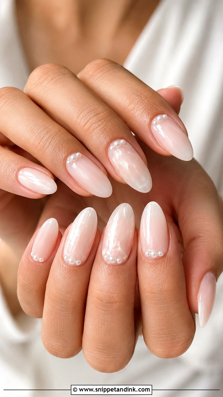 Pearl Wedding Nails - Snippet and Ink - 20 Wedding Nails 2025 Trends