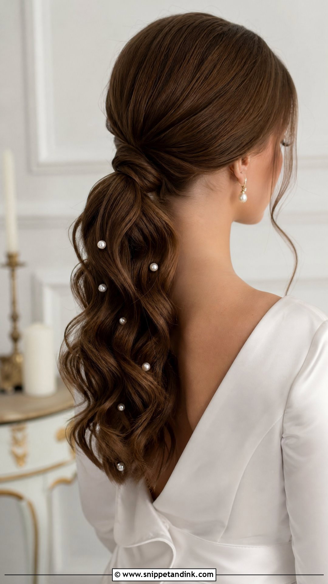 Pearl Wedding Ponytail - Snippet and Ink - 20 Tail Wedding Hairstyles