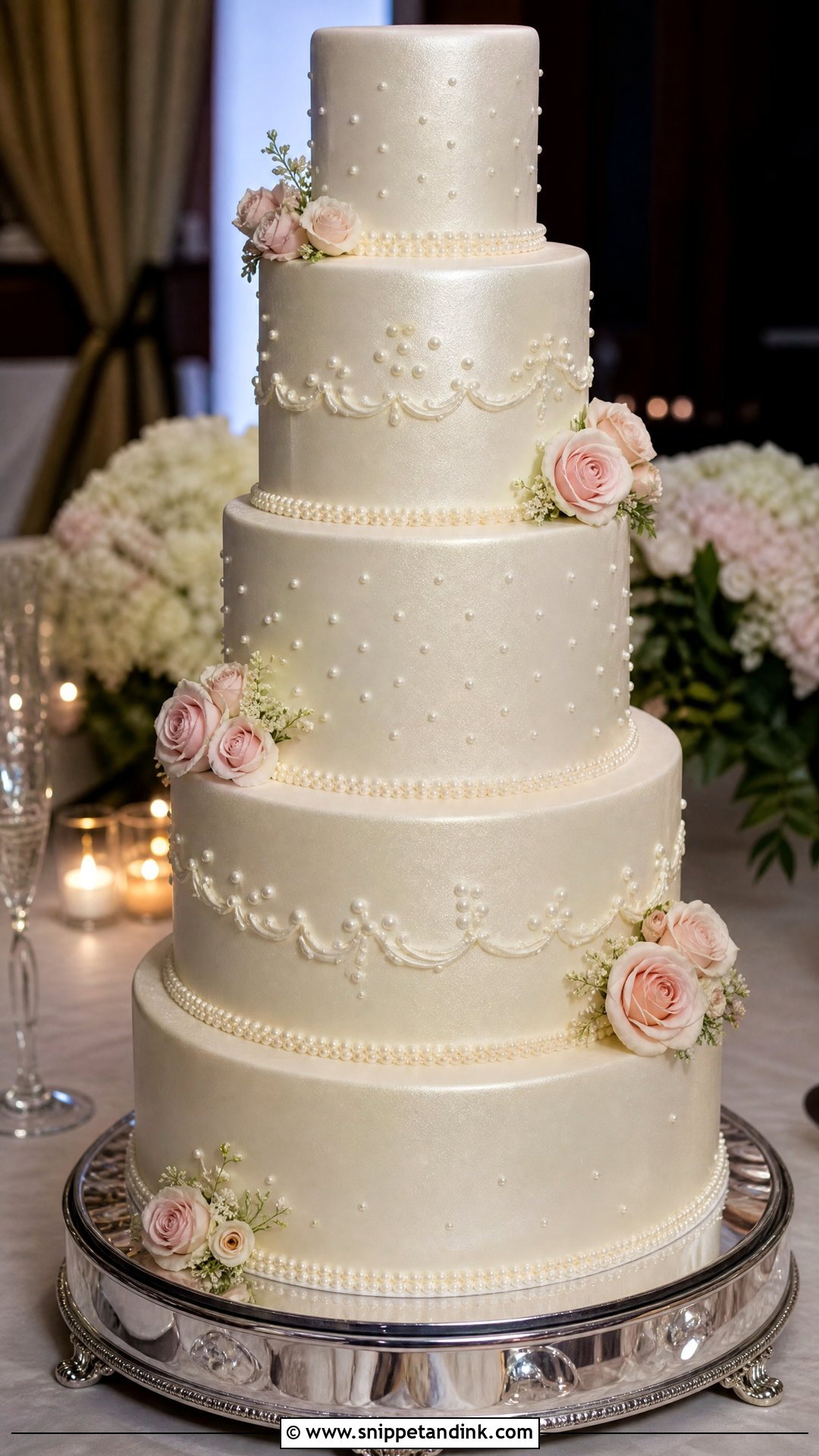 Pearl Wedding Send Off Cake - Snippet and Ink - 20 Send Off Cake Ideas for Wedding