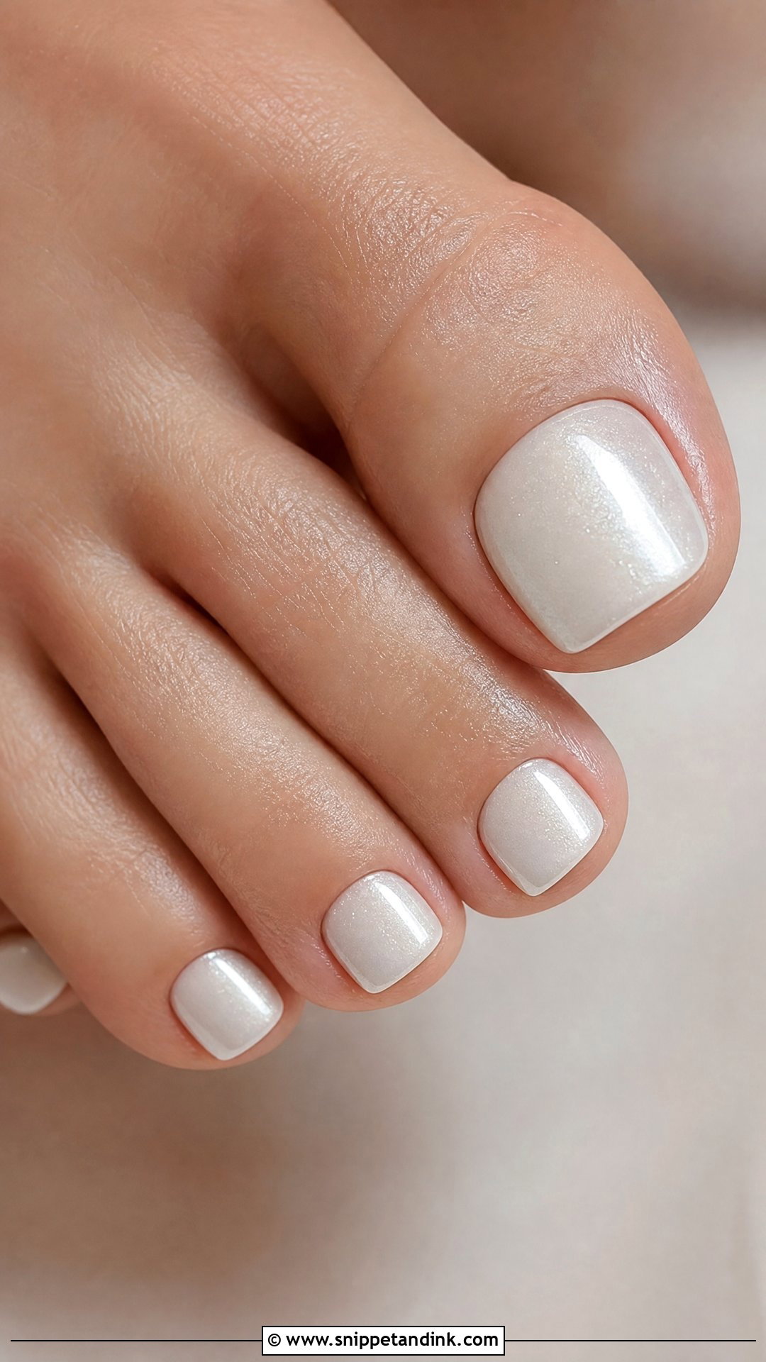 Pearl White Bridal Toe Nails - Snippet and Ink - 25 Bridal Toe Nails Wedding