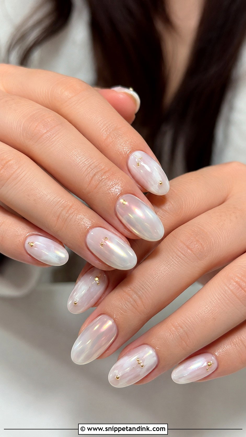 Pearl White Chinese Wedding Nails - Snippet and Ink - 20 Chinese Wedding Nails