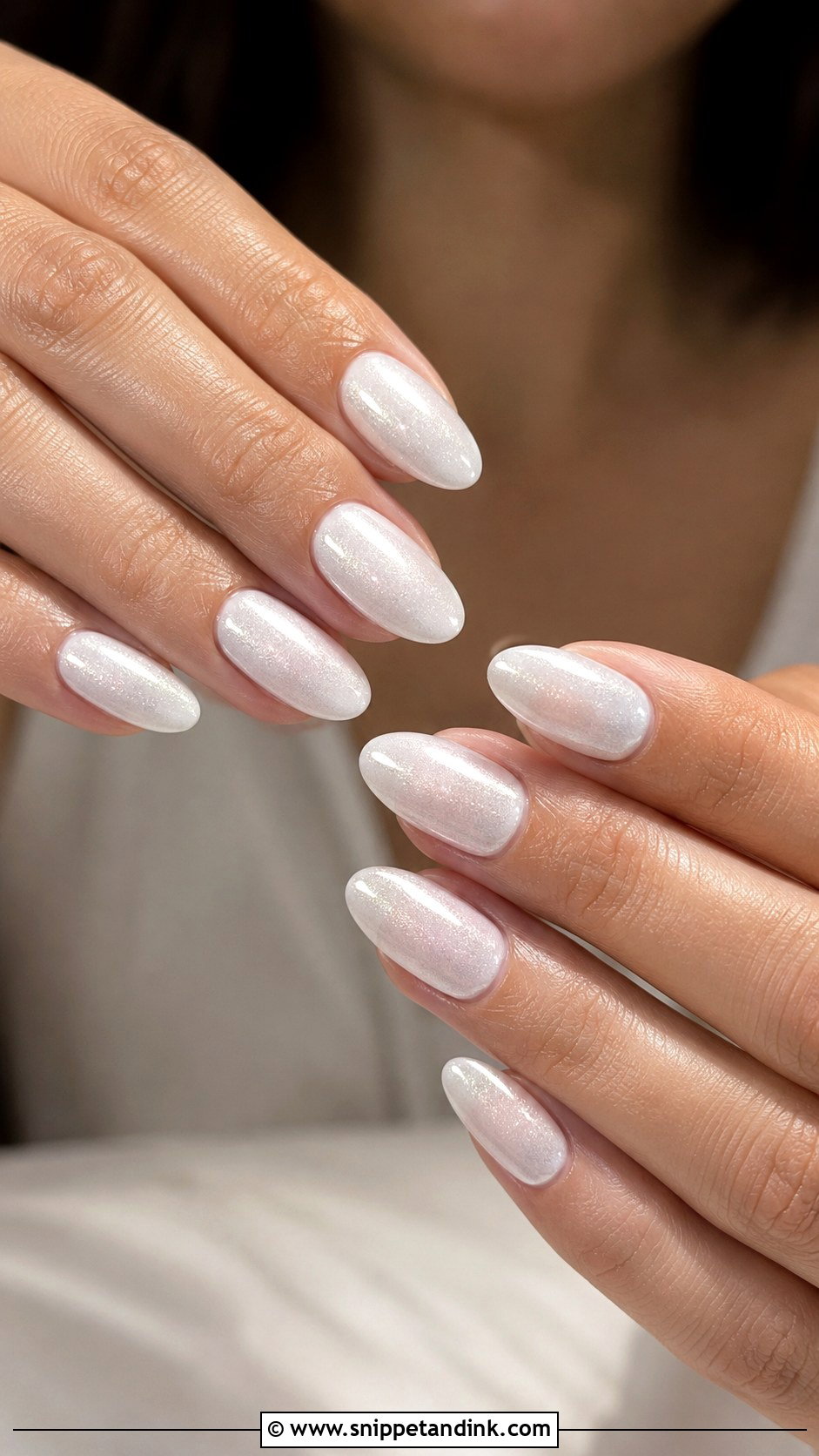 Pearl White Wedding Dip Nails - Snippet and Ink - 20 Wedding Dip Nails for Bride