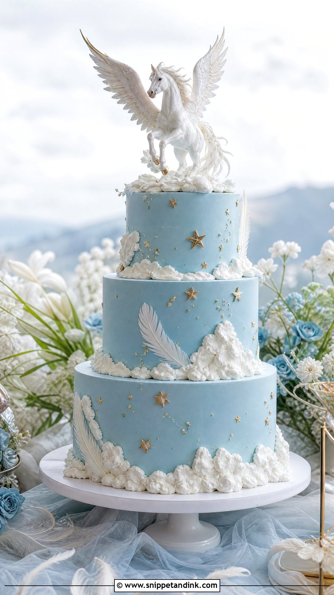 Pegasus Wedding Cake - Snippet and Ink - 30 Fantasy Cake Ideas for Wedding