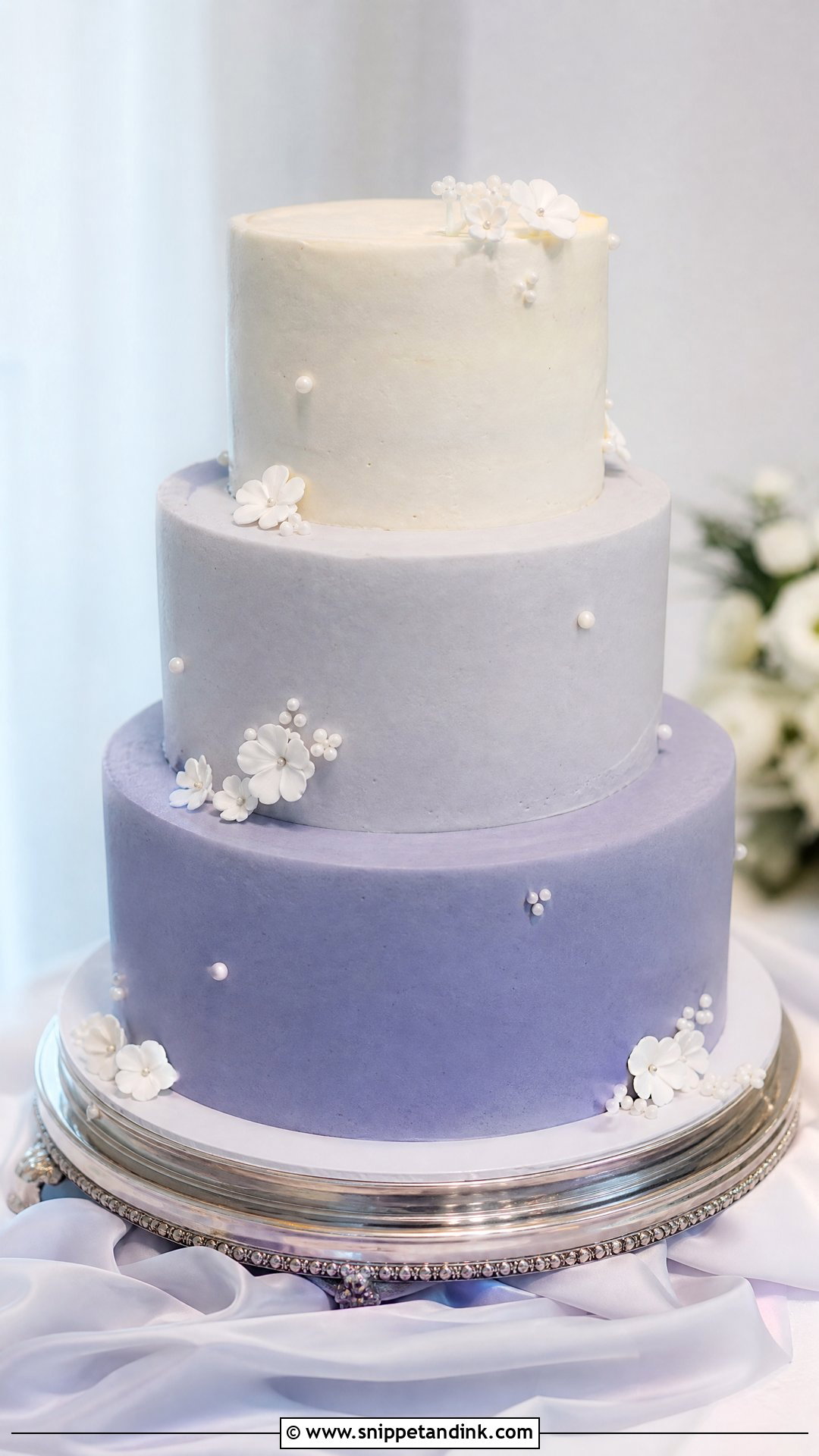 Periwinkle Ombre Wedding Cake - Snippet and Ink - 20 Periwinkle Cake Ideas for Wedding