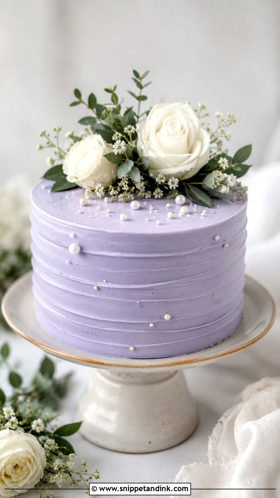 Periwinkle Small Wedding Cake - Snippet and Ink - 25 Periwinkle Wedding Cake Ideas