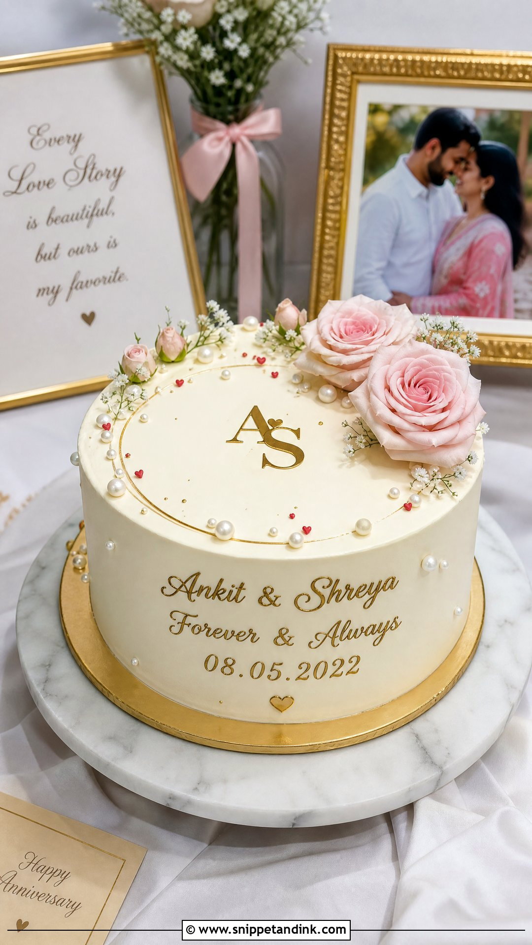 Personalized Anniversary Cake - Snippet and Ink - 30 Marriage Anniversary Cake Ideas
