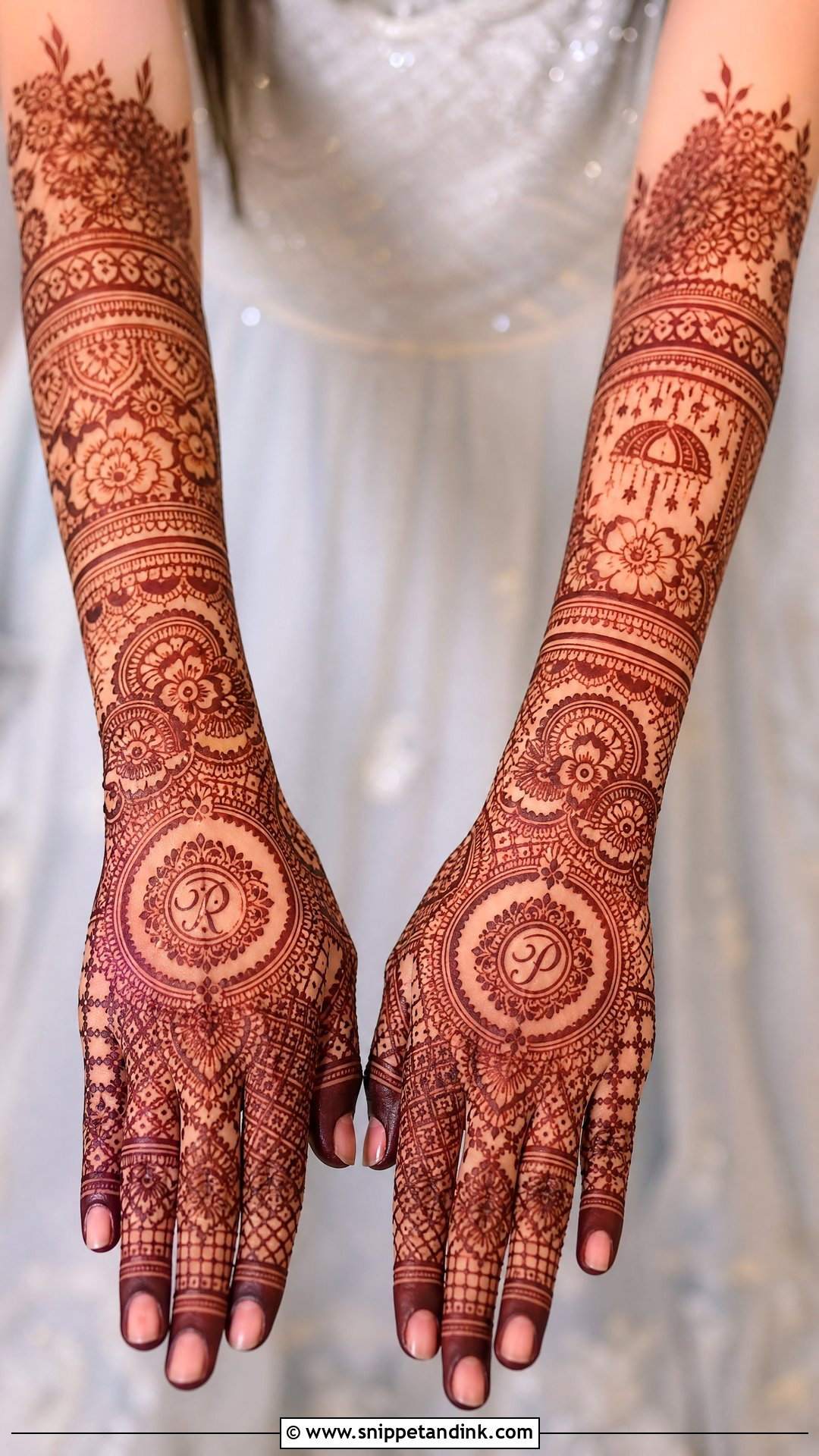 Personalized Bridal Back Full Hand Mehndi Design - Snippet and Ink - 25 New Bridal Back Full Hand Mehndi Designs