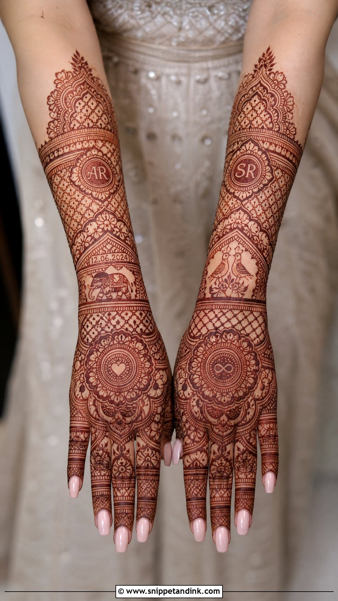 Personalized Bridal Back Side Mehndi Design - Snippet and Ink - 20 Bridal Back Side Mehndi Design Ideas