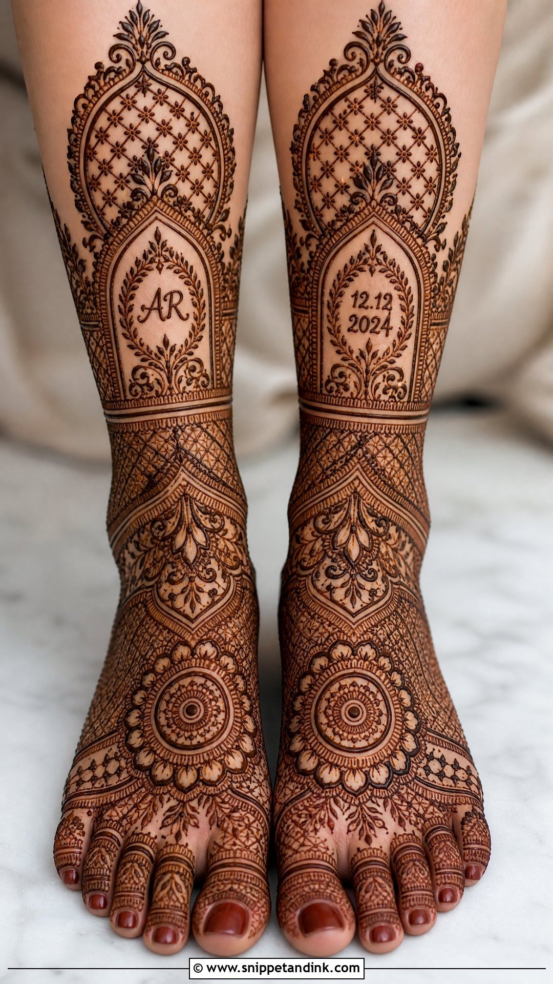 Personalized Bridal Leg Mehndi Design - Snippet and Ink - 20 Bridal Mehndi Mehandi Designs for Legs