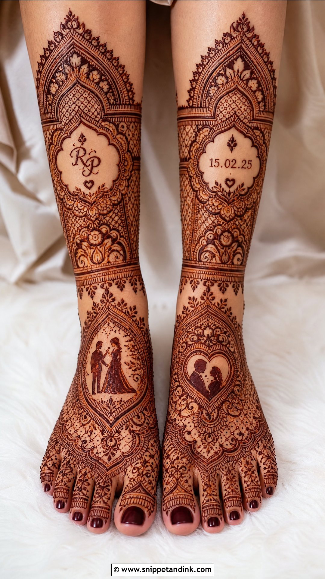 Personalized Bridal Leg Mehndi Design - Snippet and Ink - 20 Bridal Mehndi Designs for Leg