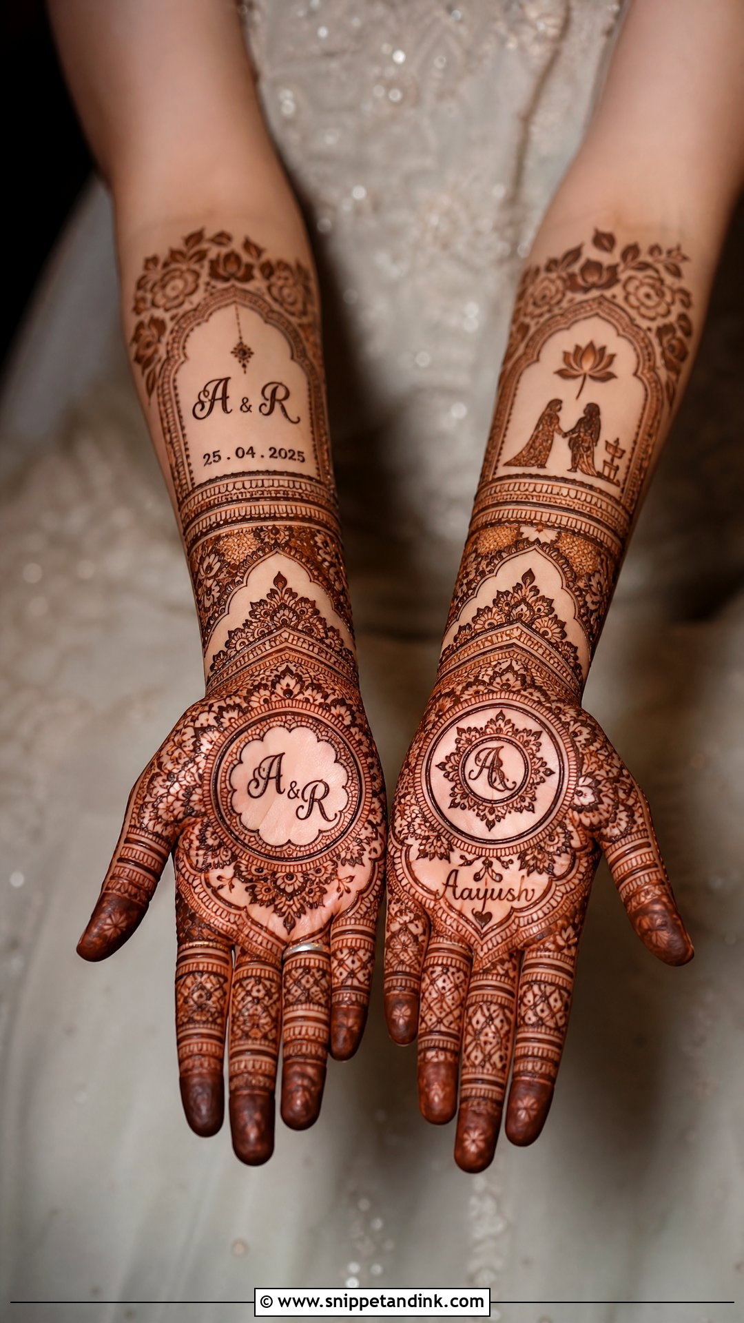Personalized Bridal Mehndi Design - Snippet and Ink - 25 Dulhan Bridal Henna Mehndi Designs
