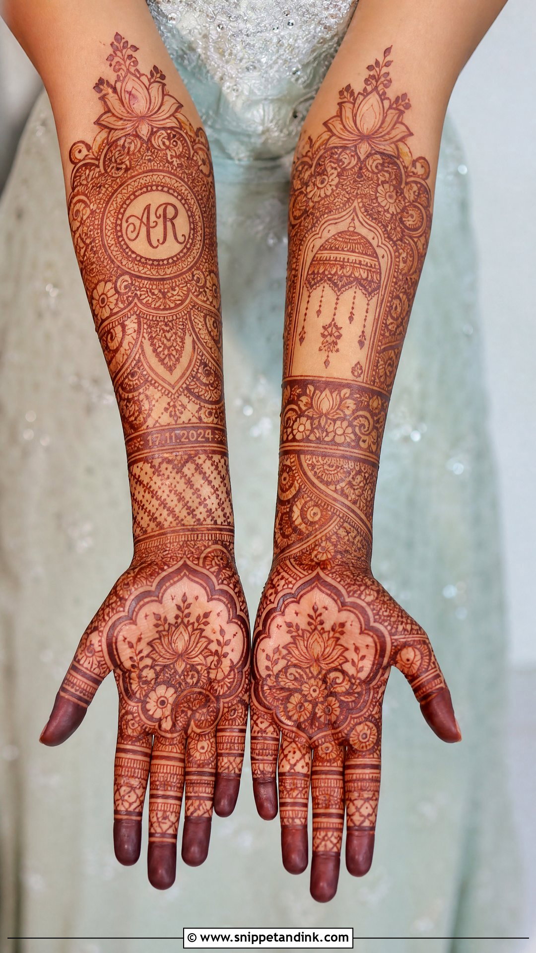 Personalized Bridal Mehndi Design - Snippet and Ink - 25 Mehndi Designs for Wedding