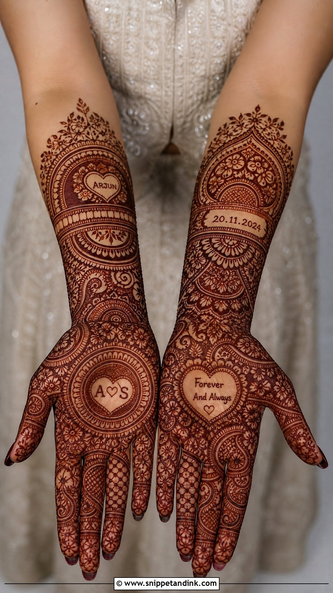 Personalized Bridal Mehndi Design - Snippet and Ink - 30 Indian Bridal Mehndi Designs