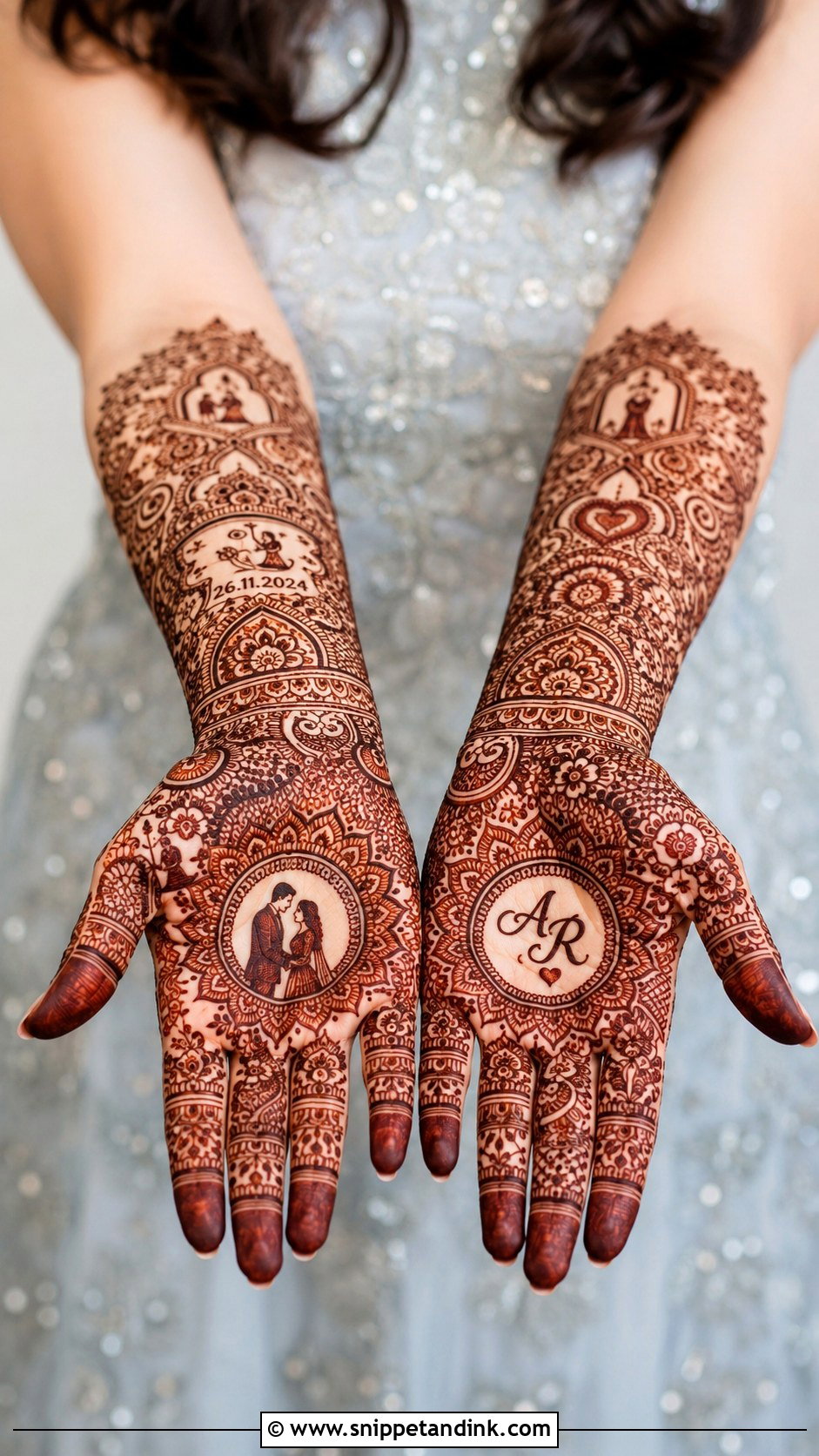 Personalized Bridal Mehndi Design - Snippet and Ink - 35 Latest Bridal Mehndi Designs