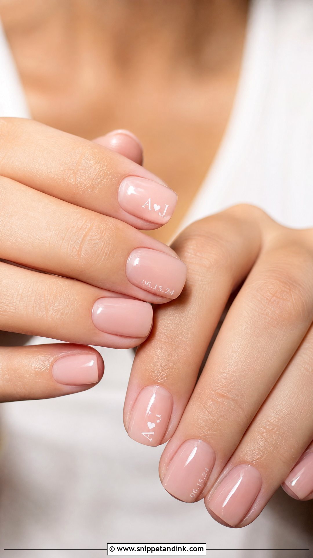 Personalized Bride Wedding Nails - Snippet and Ink - 25 Nail Designs for the Bride Wedding