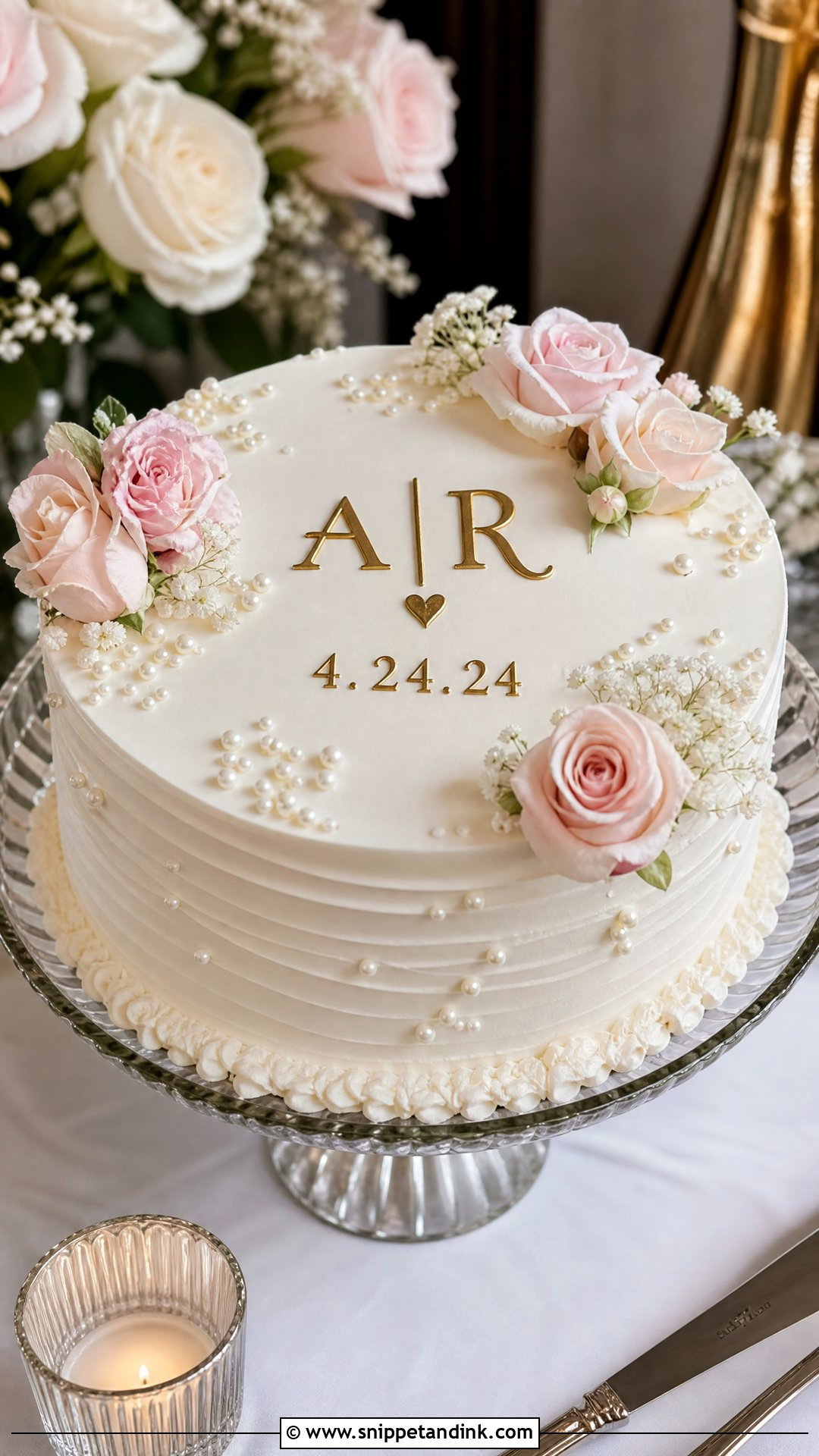 Personalized Engagement Cake - Snippet and Ink - 30 Engagement Cakes