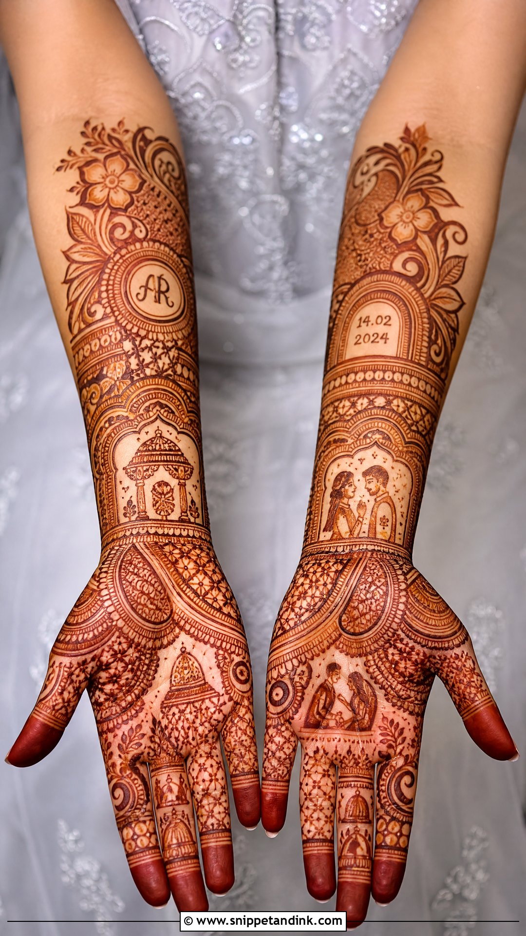 Personalized Full Hand Bridal Mehndi Design - Snippet and Ink - 20 Full Hand Bridal Mehendi Mehndi Design Ideas