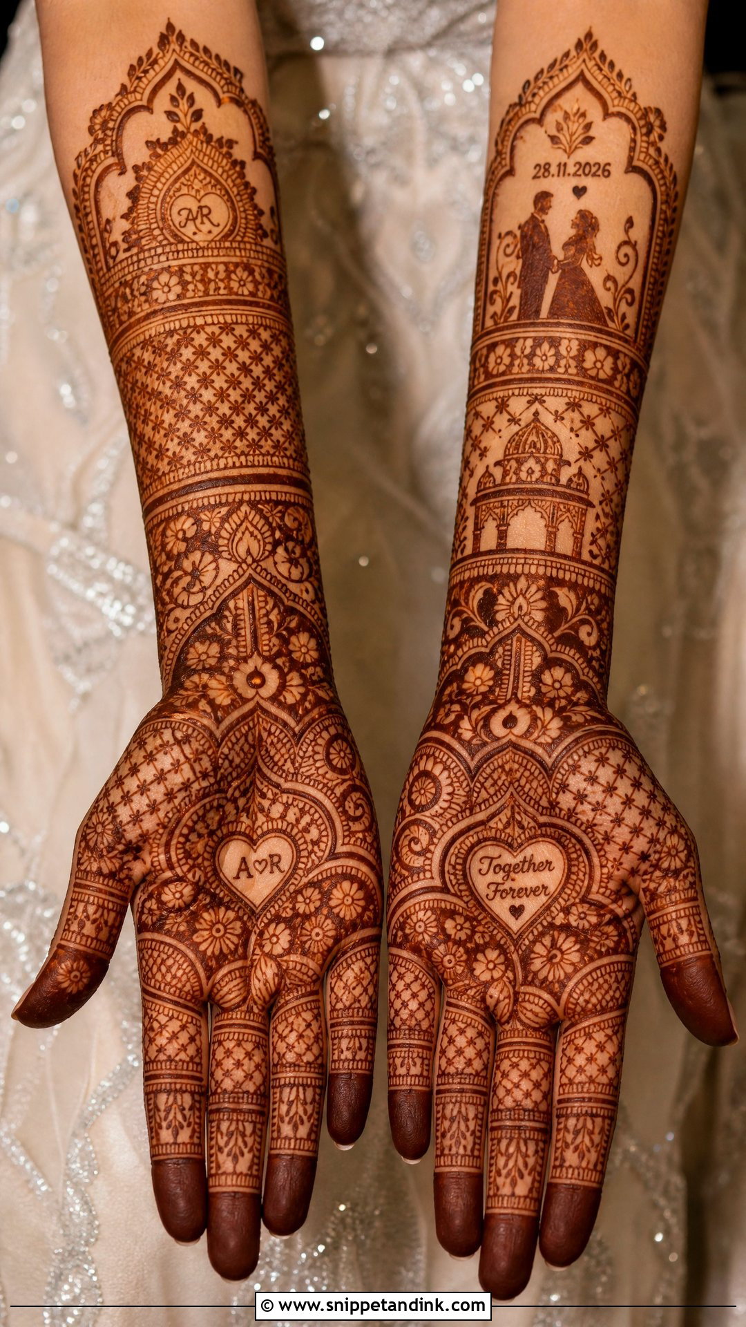 Personalized Indian Bridal Full Hand Mehndi Design - Snippet and Ink - 20 Indian Bridal Full Hand Mehndi Designs