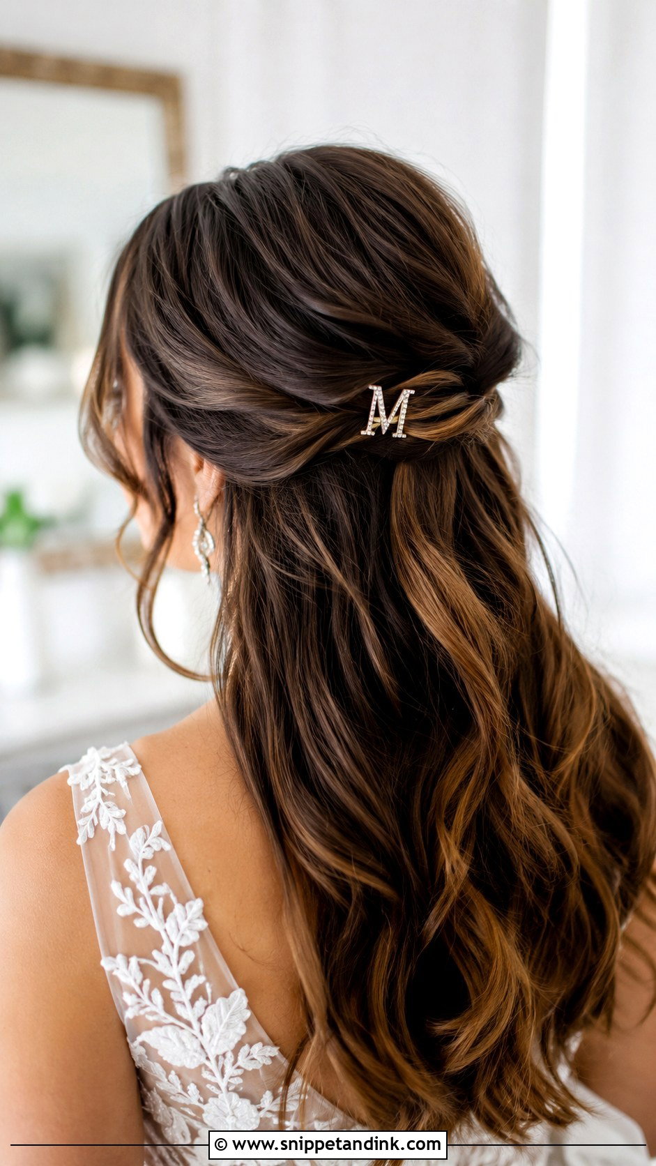 Personalized Initial Hair Pin - Snippet and Ink - 25 Bridal Hair Pieces
