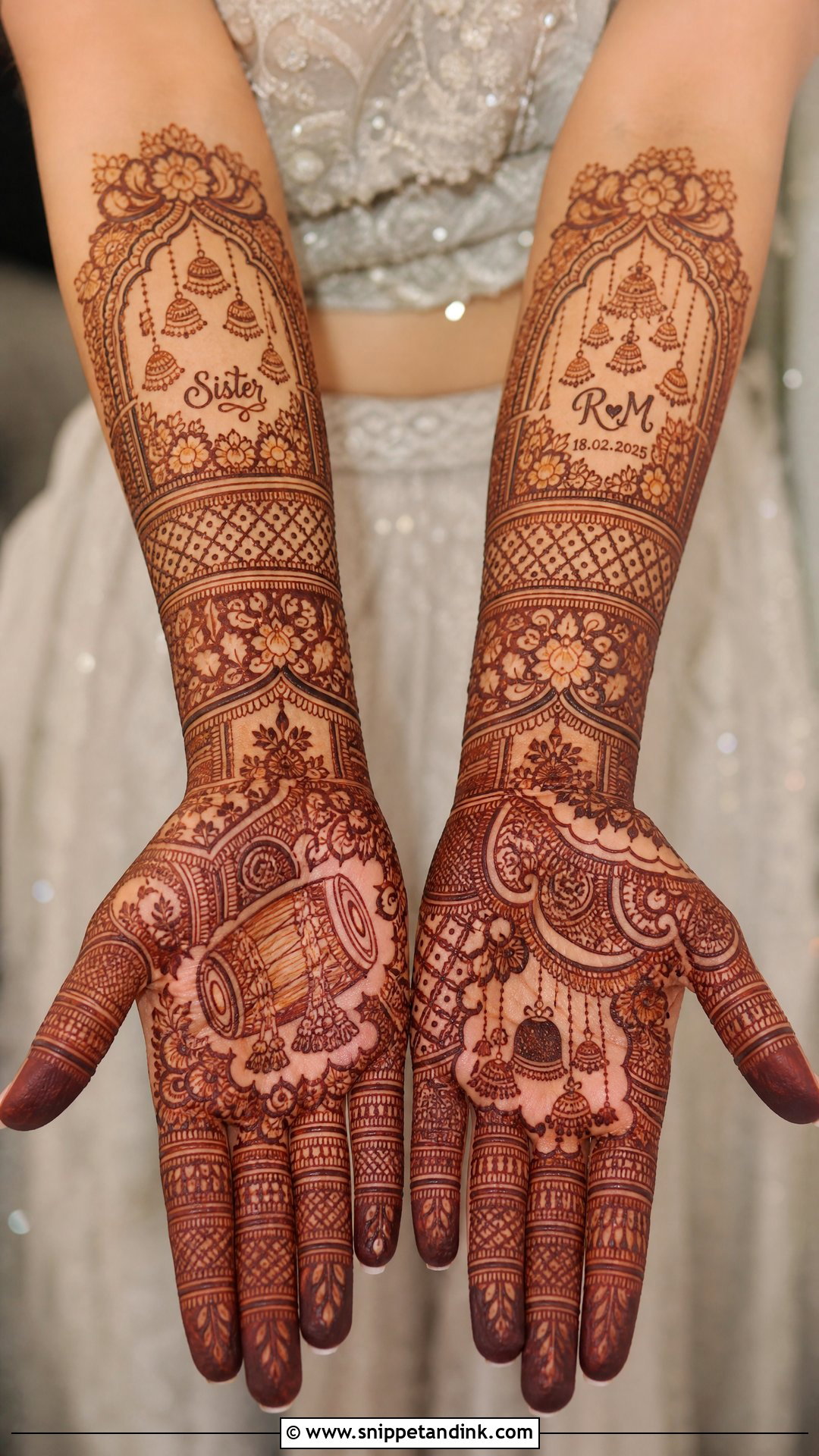 Personalized Sister Wedding Mehndi Design - Snippet and Ink - 25 Sister Wedding Mehndi Design Ideas