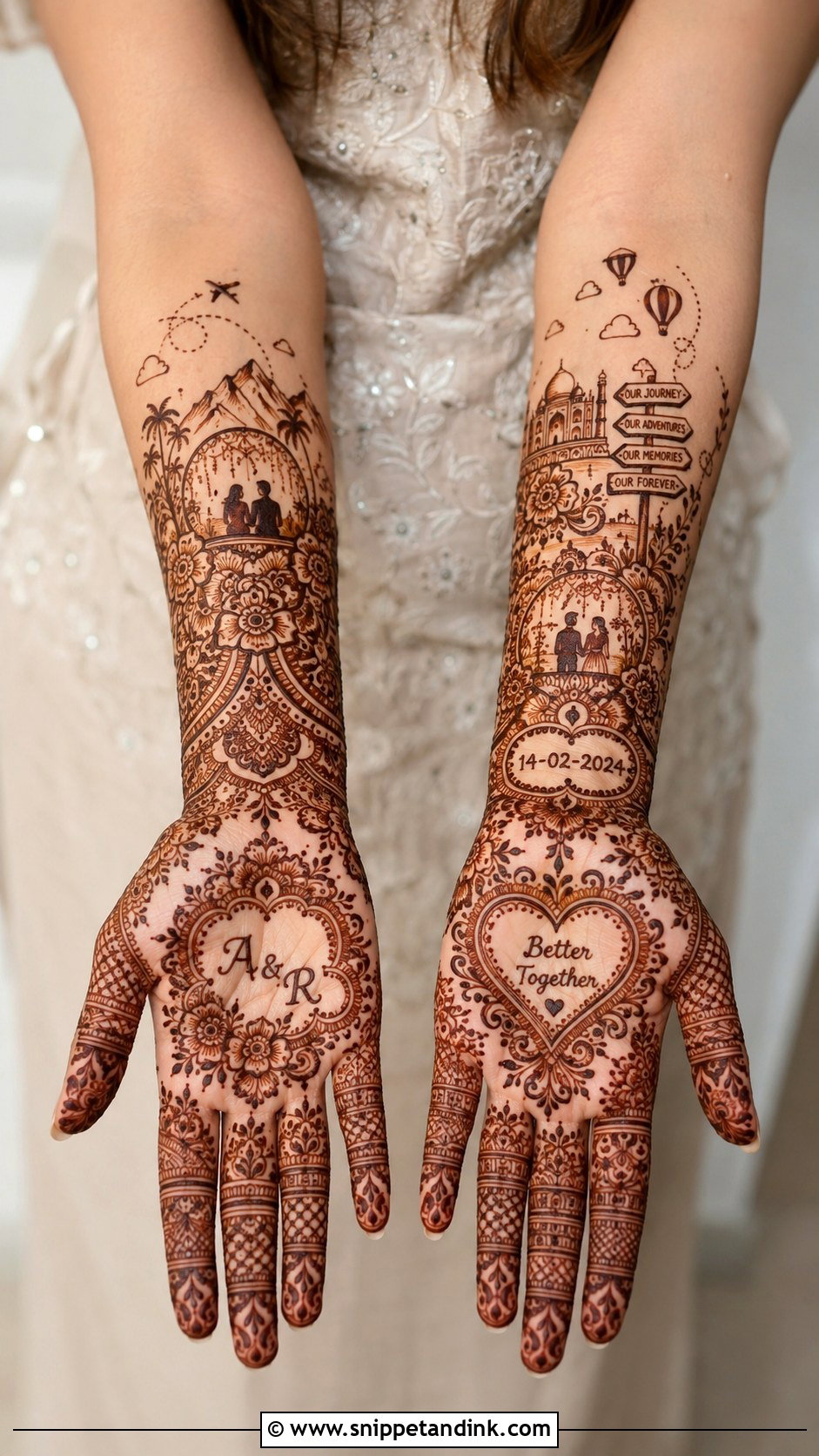 Personalized Wedding Mehndi Design - Snippet and Ink - 35 Latest Wedding Mehndi Designs