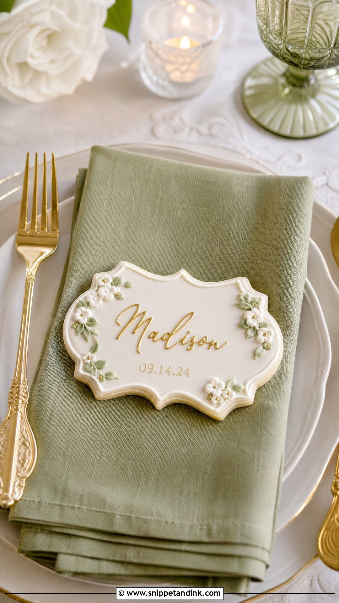 Personalized Wedding Sugar Cookies - Snippet and Ink - 20 Wedding Sugar Cookies