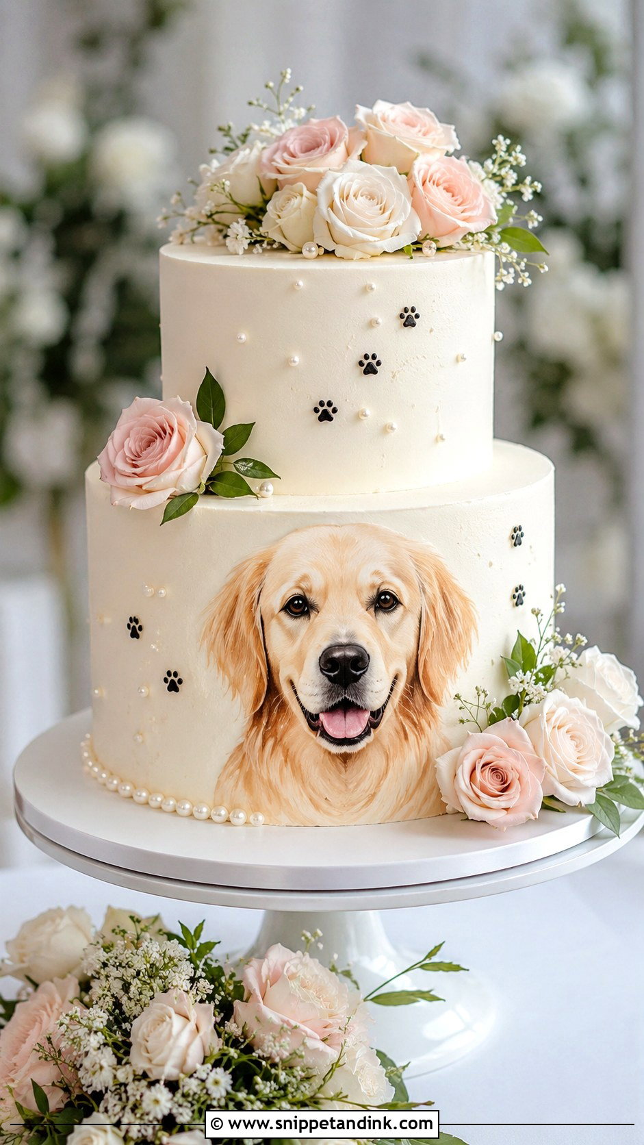 Pet Portrait Wedding Cake - Snippet and Ink - 30 Novelty Wedding Cakes