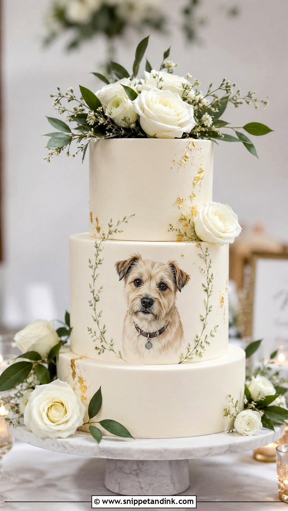 Pet Portrait Wedding Cake - Snippet and Ink - 20 Pets on Wedding Cake Ideas