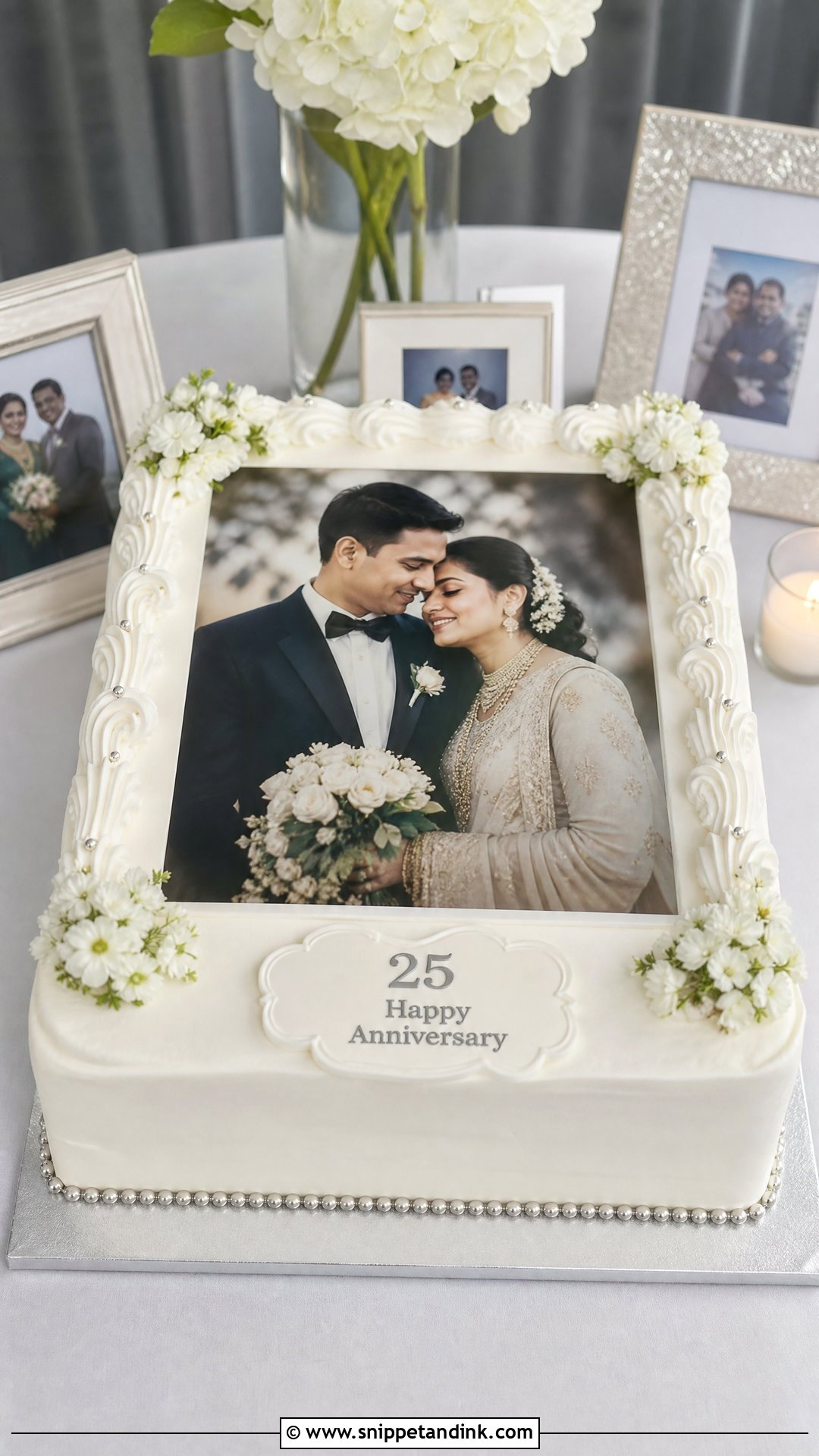 Photo 25th Anniversary Cake - Snippet and Ink - 25 25th Anniversary Cake Ideas