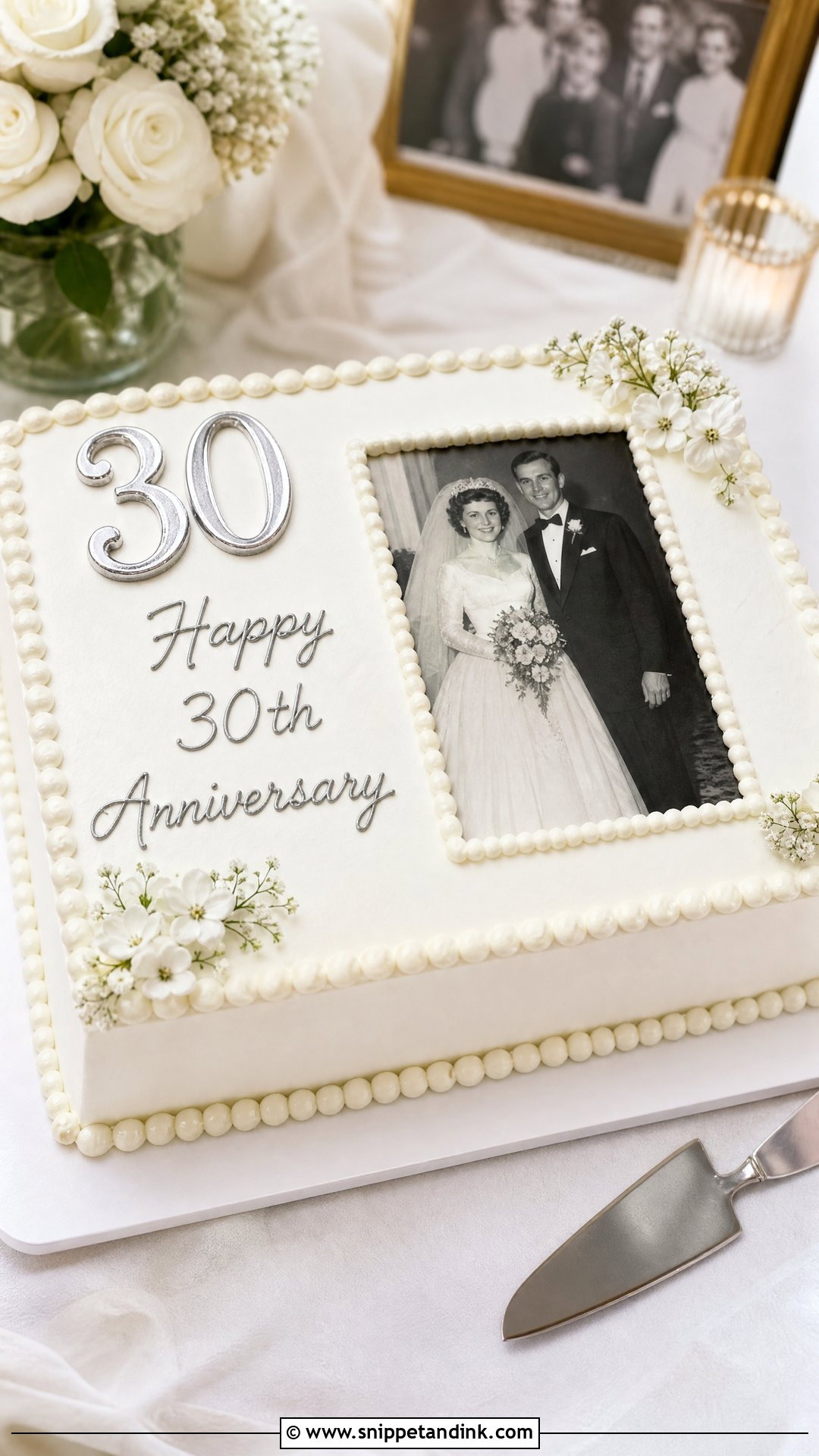 Photo 30th Anniversary Cake - Snippet and Ink - 25 30th Anniversary Cake Ideas