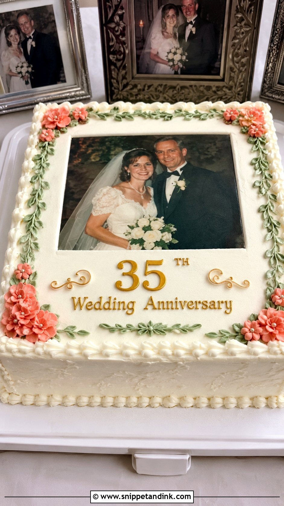 Photo 35th Wedding Anniversary Cake - Snippet and Ink - 20 35th Wedding Anniversary Cake Ideas