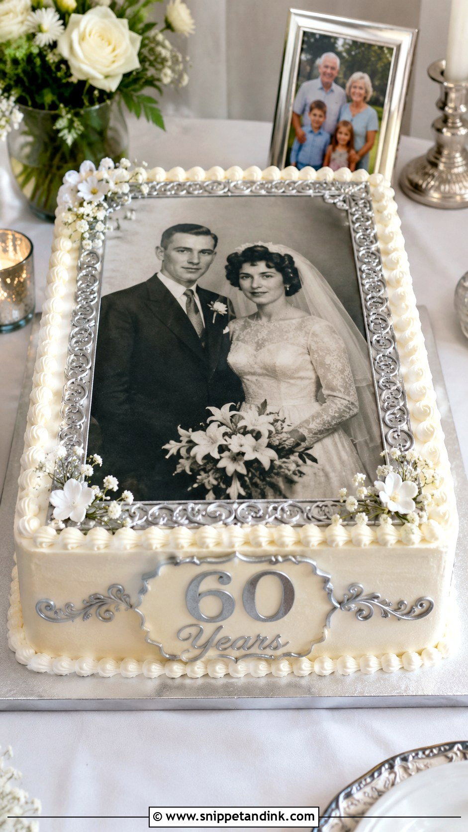 Photo Anniversary Cake - Snippet and Ink - 20 60th Wedding Anniversary Cake Ideas