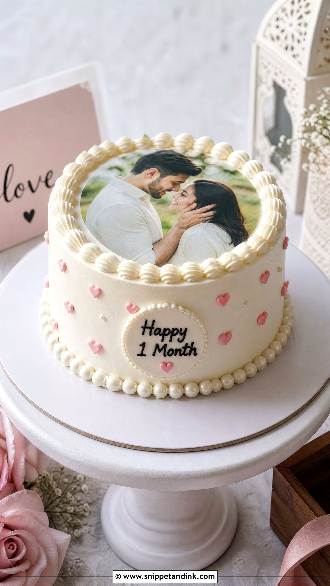 Photo Anniversary Cake - Snippet and Ink - 25 1 Month Anniversary Cake Ideas