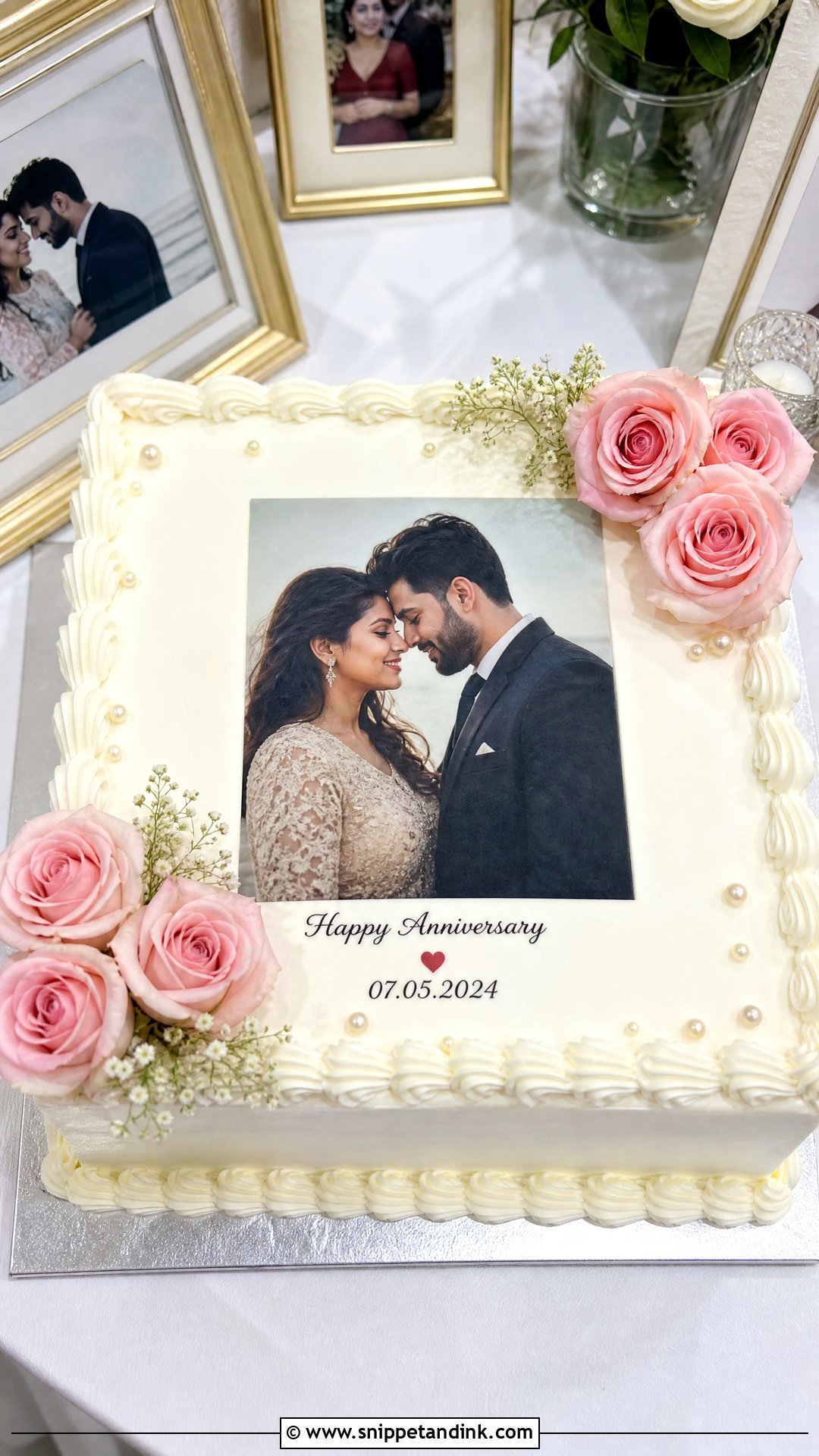 Photo Anniversary Cake - Snippet and Ink - 25 Happy Wedding Anniversary Cake Ideas