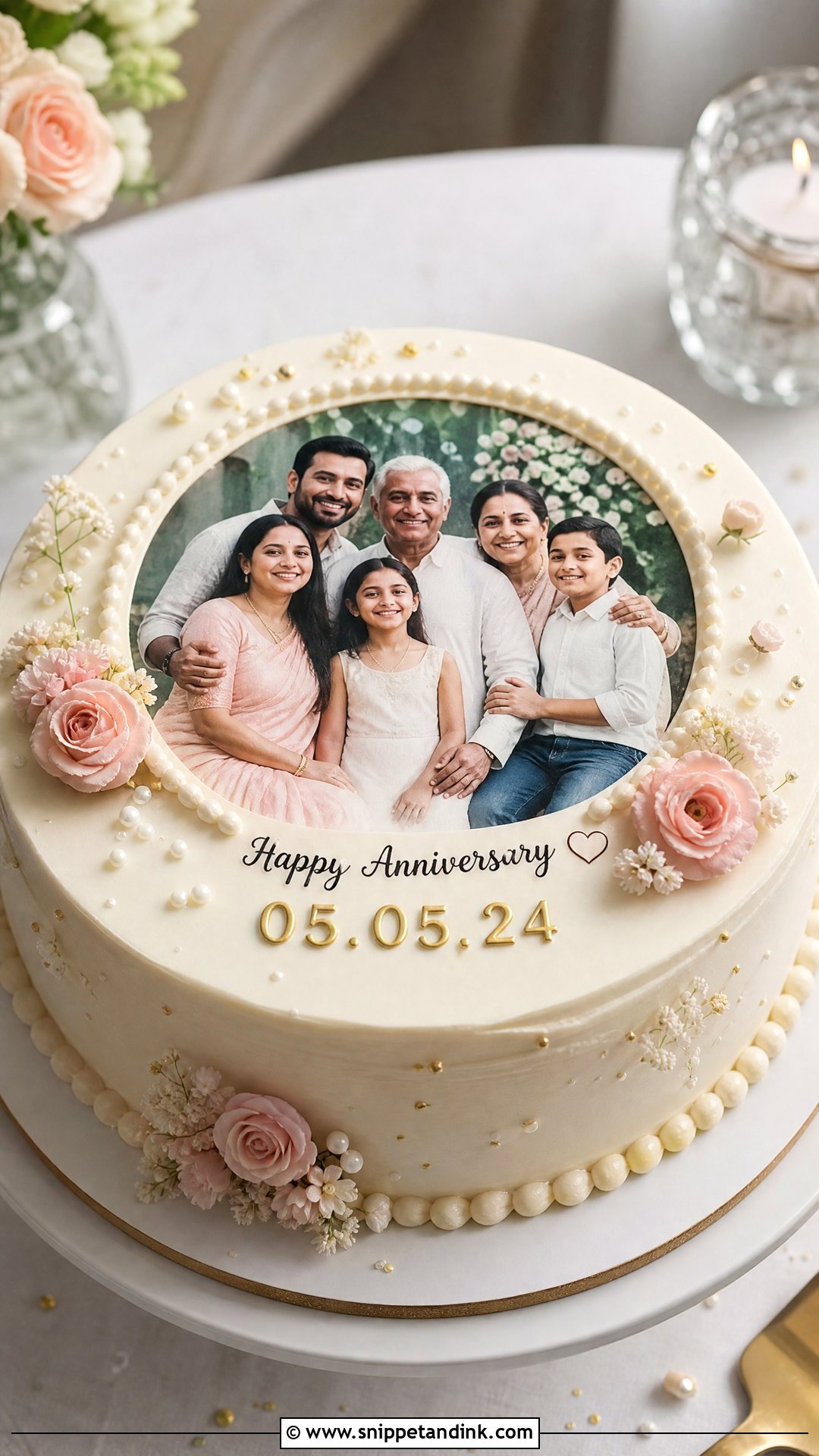 Photo Anniversary Cake - Snippet and Ink - 30 Anniversary Cake Aesthetic Ideas