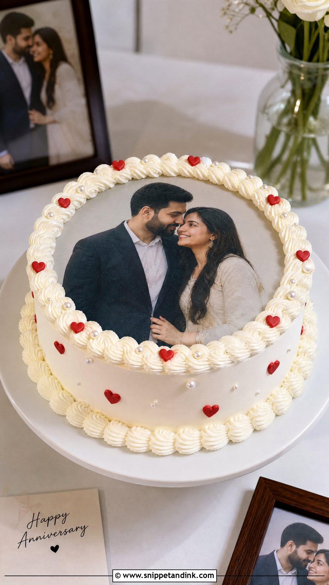 Photo Anniversary Cake - Snippet and Ink - 30 Cute Anniversary Cake Ideas