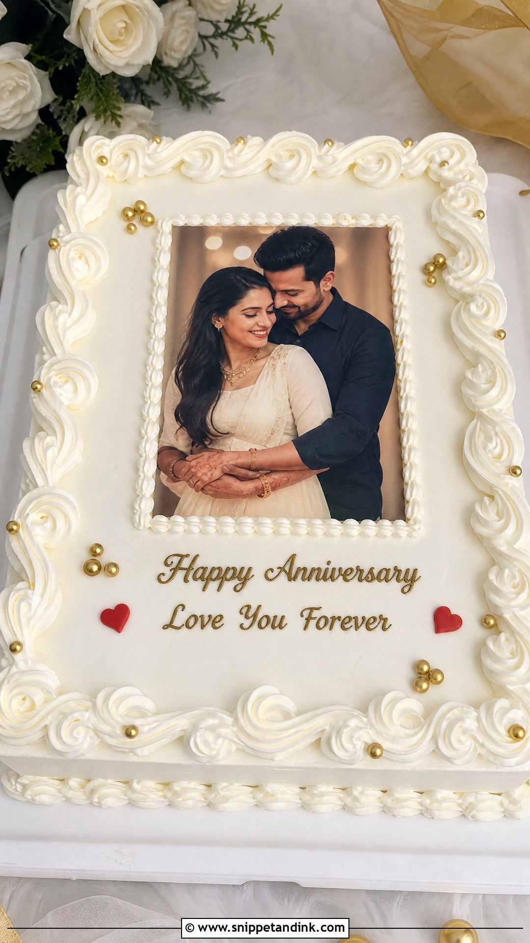 Photo Anniversary Cake - Snippet and Ink - 30 Marriage Anniversary Cake Design Ideas