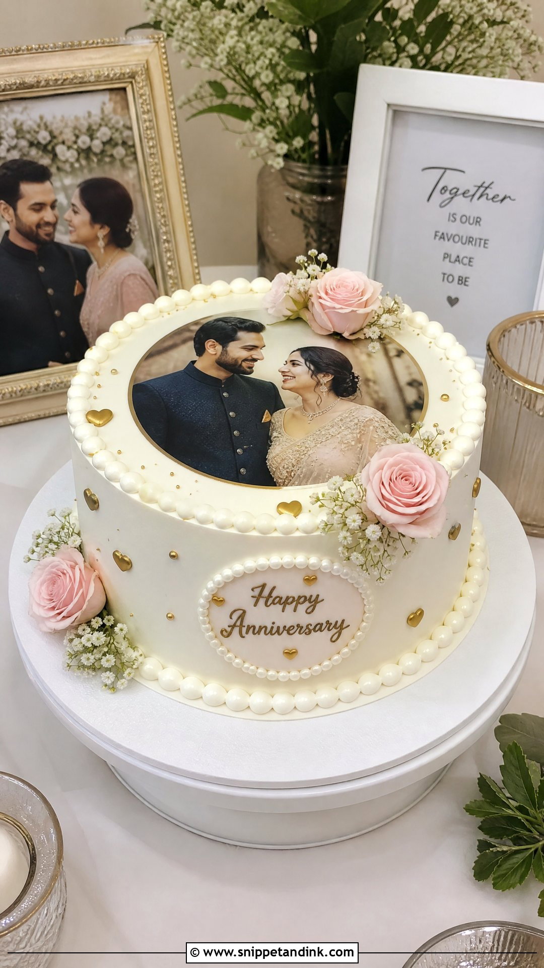 Photo Anniversary Cake - Snippet and Ink - 30 Marriage Anniversary Cake Ideas