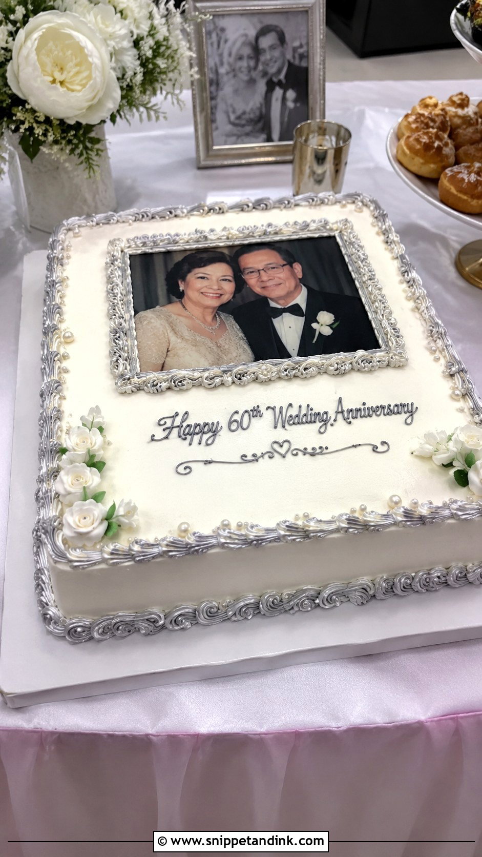 Photo Anniversary Cake - Snippet and Ink - 20 60th Wedding Anniversary Cakes