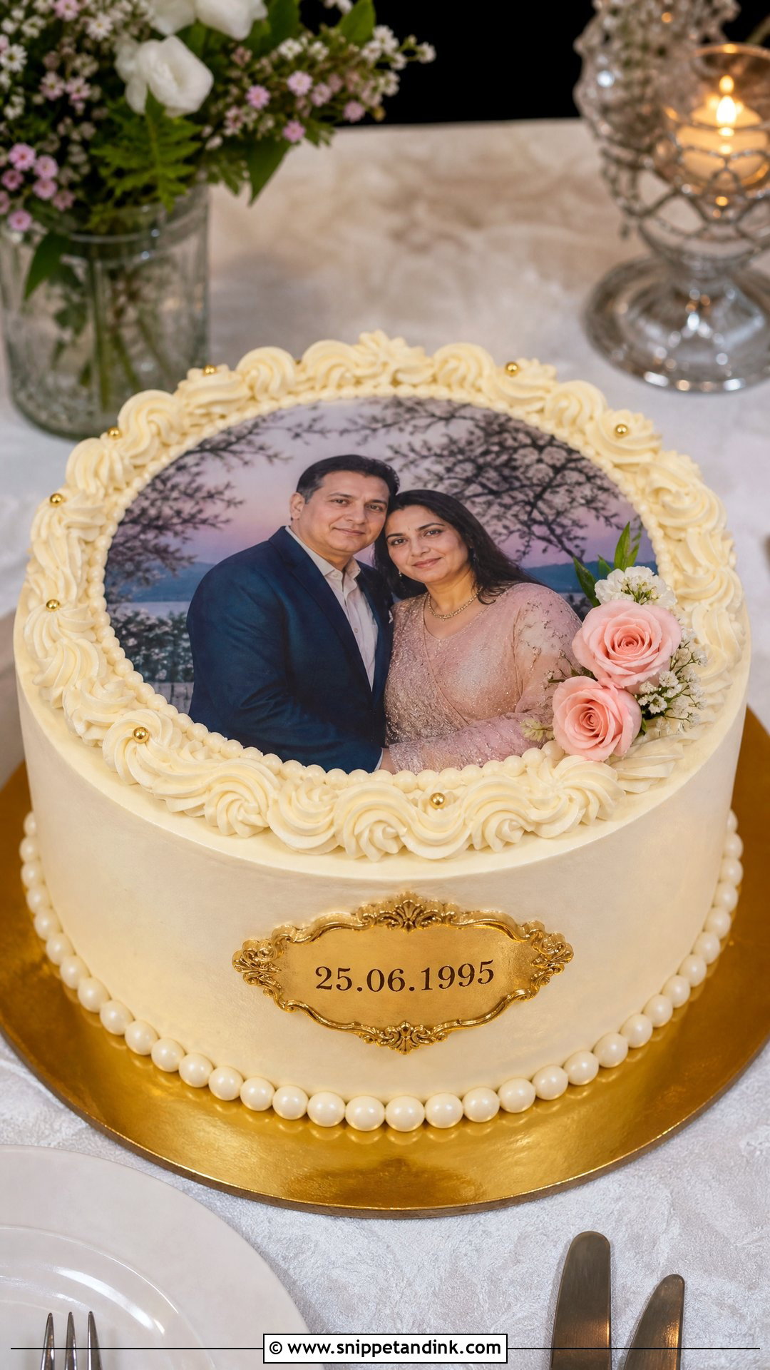 Photo Anniversary Cake - Snippet and Ink - 35 Anniversary Cake Designs