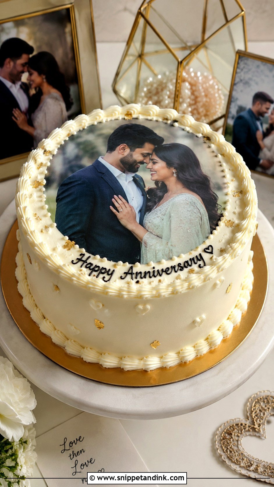 Photo Anniversary Cake - Snippet and Ink - 20 Anniversary Couple Cake Design Ideas