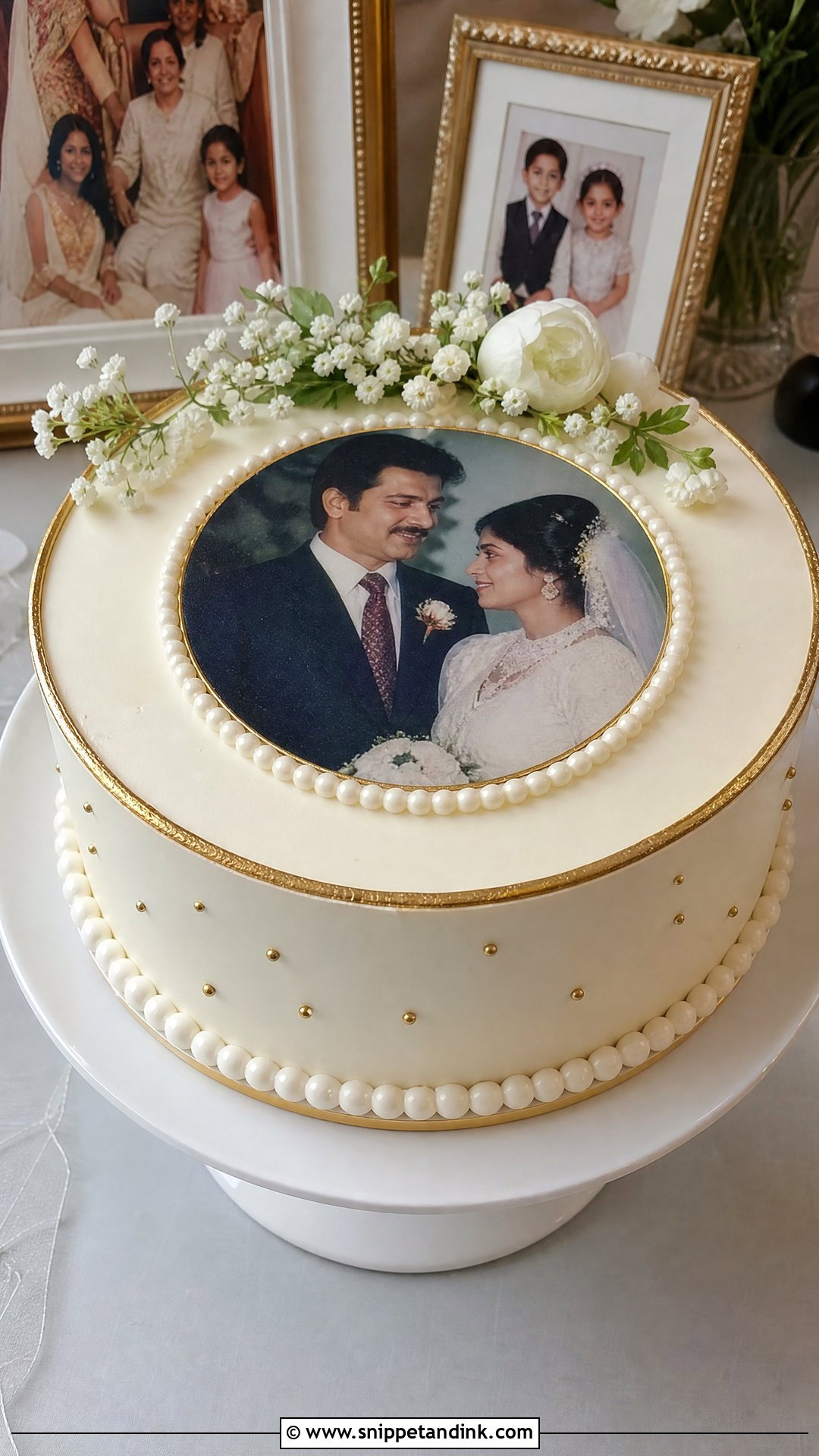 Photo Anniversary Cake for Parents - Snippet and Ink - 30 Anniversary Cake for Parents