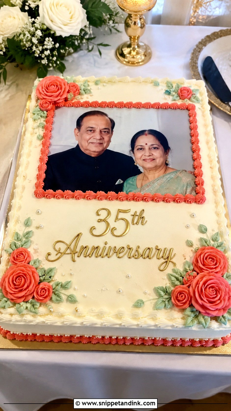 Photo Anniversary Cake - Snippet and Ink - 20 35th Anniversary Cake Ideas