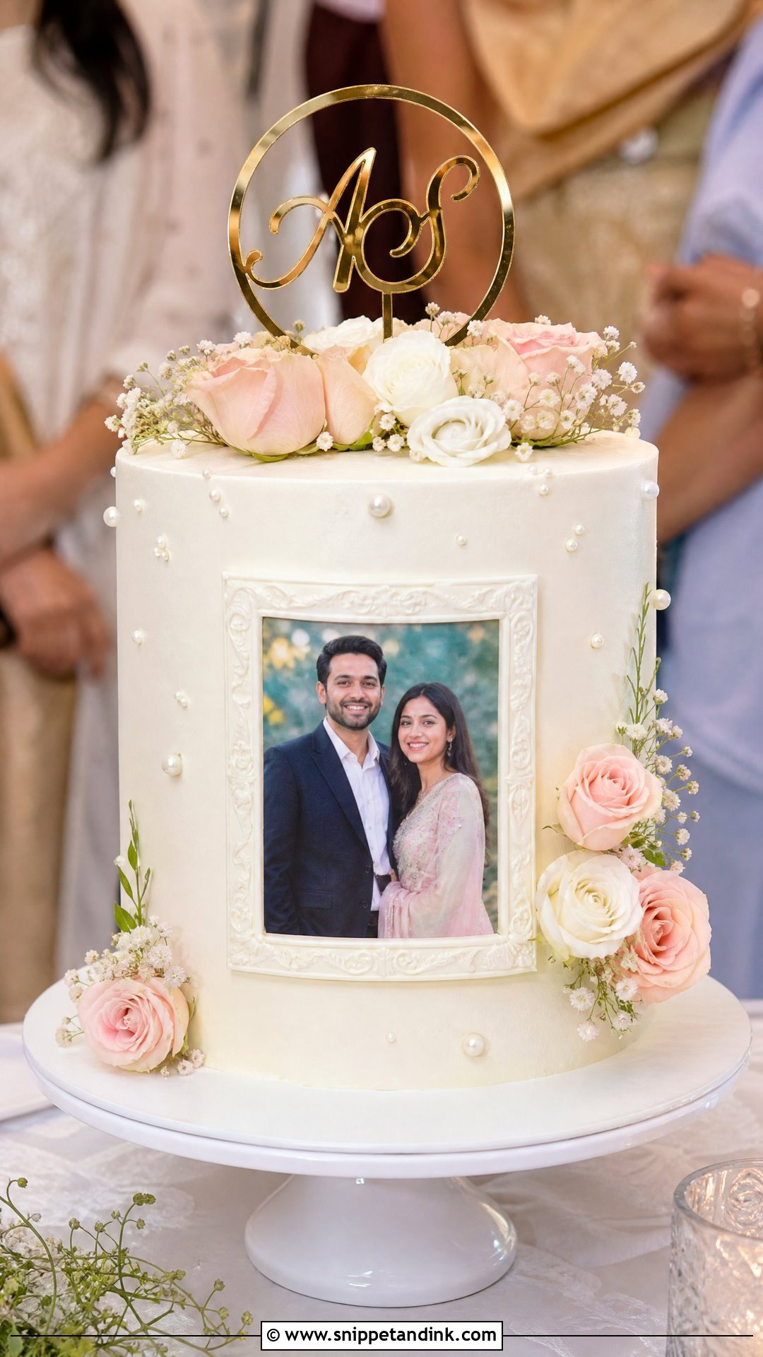 Photo Engagement Cake - Snippet and Ink - 25 Unique Engagement Cake Designs