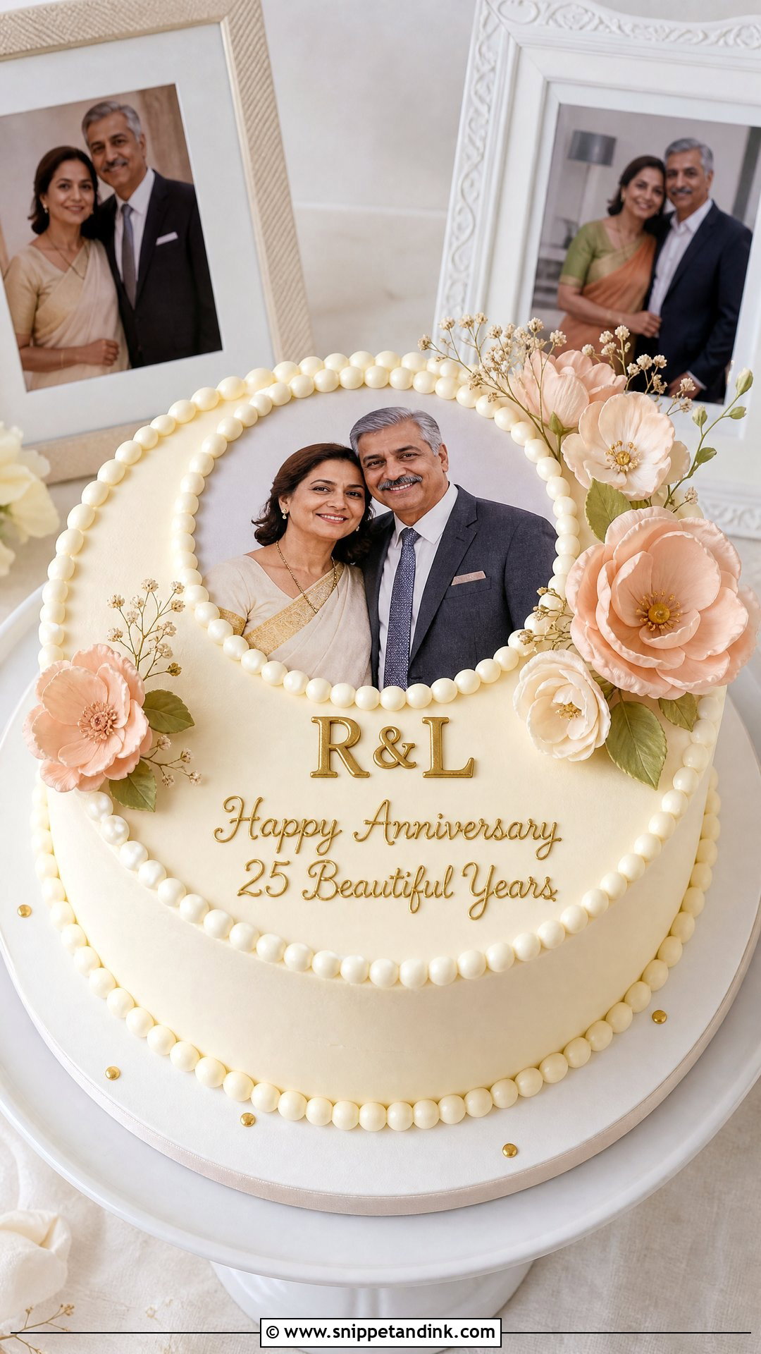 Photo Wedding Anniversary Cake - Snippet and Ink - 20 Wedding Anniversary Cake Ideas