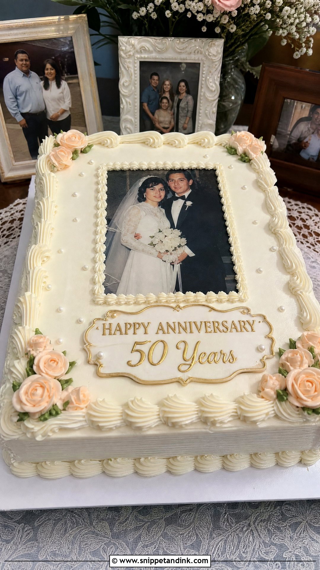 Photo Wedding Anniversary Cake - Snippet and Ink - 35 Wedding Anniversary Cake Ideas